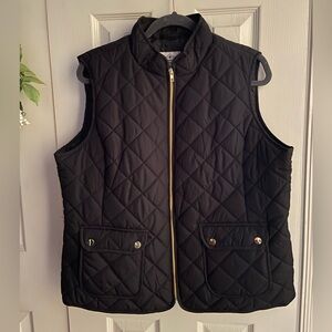 St. John's Bay Women’s Black Quilted Vest